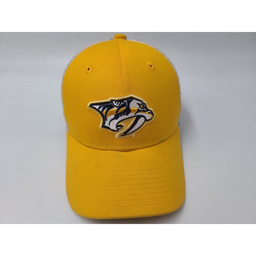 Nashville Predators Lids Mesh Trucker Snapback Hat Cap NHL‎ Hockey Yellow White